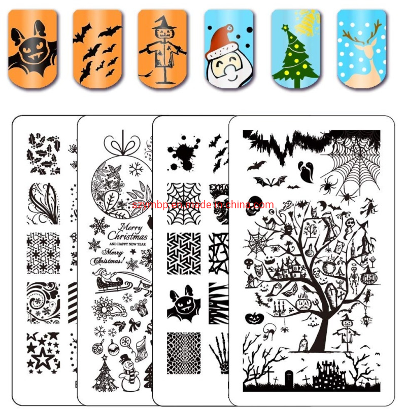 Custom Stainless Steel Elegant Promotion Nail Stamping Plate