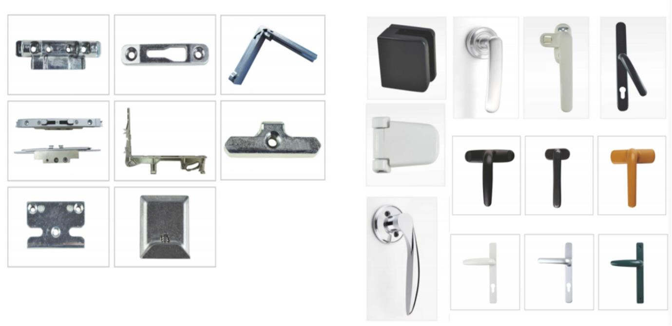 Zinc Alloy Handle Zamak Powder Coating Sliding Door Window Hardware Aluminium Accessories Lever Window Pull Handle