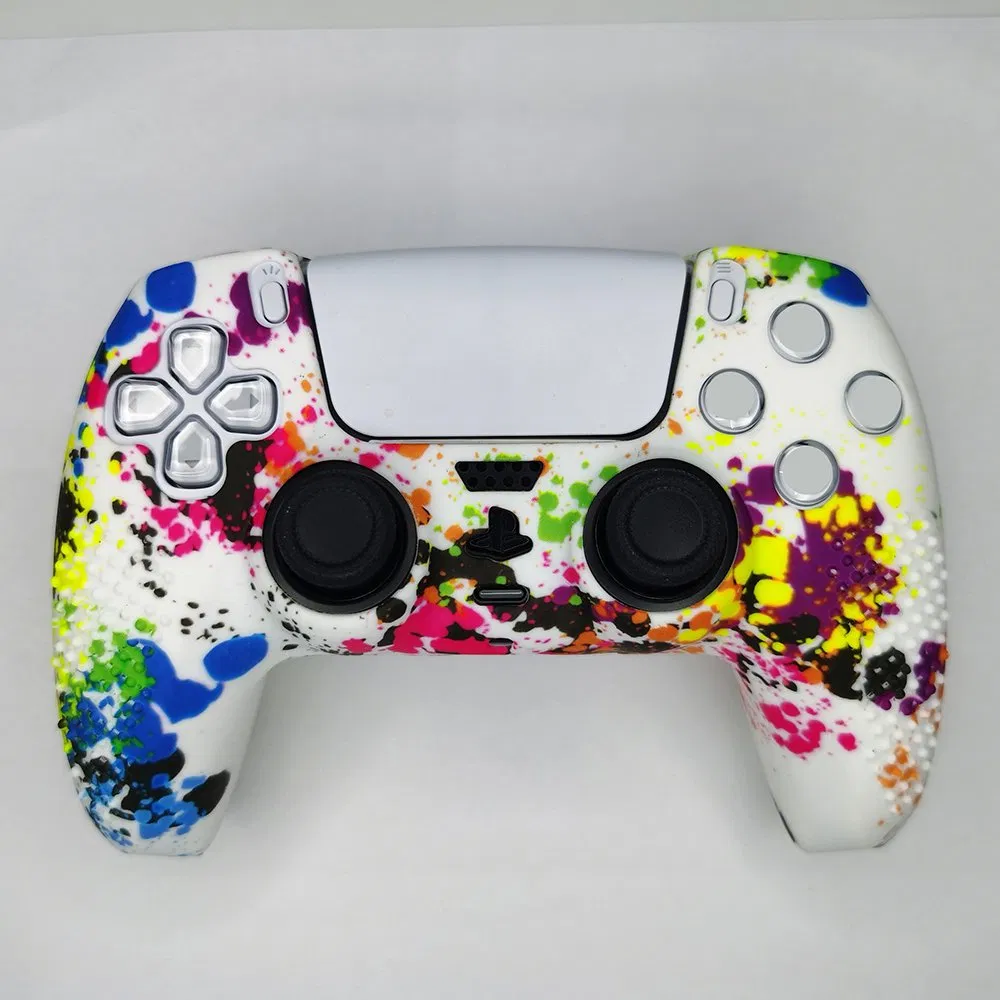 Factory Custom Printing Game Controller Protector Cover Silicone Case Anti-Slip Skin for PS5 Wireless Gamepad