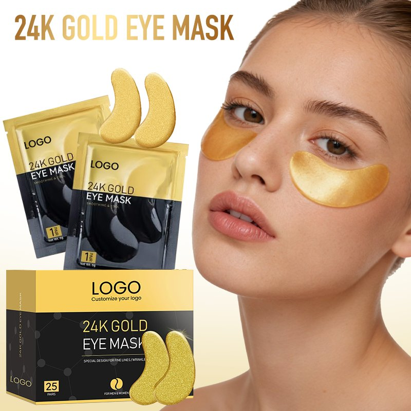 Private Label 24K Gold Under Eye Patches Collagen Skin Care Products Anti-Renkles Eye Masks for Dark Circles and Puffiness