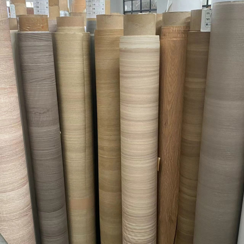 Embossed Wooden Grain Matte Rigid PVC Membrane Sheet Film Foil Roll for furniture Door Wall Decorative