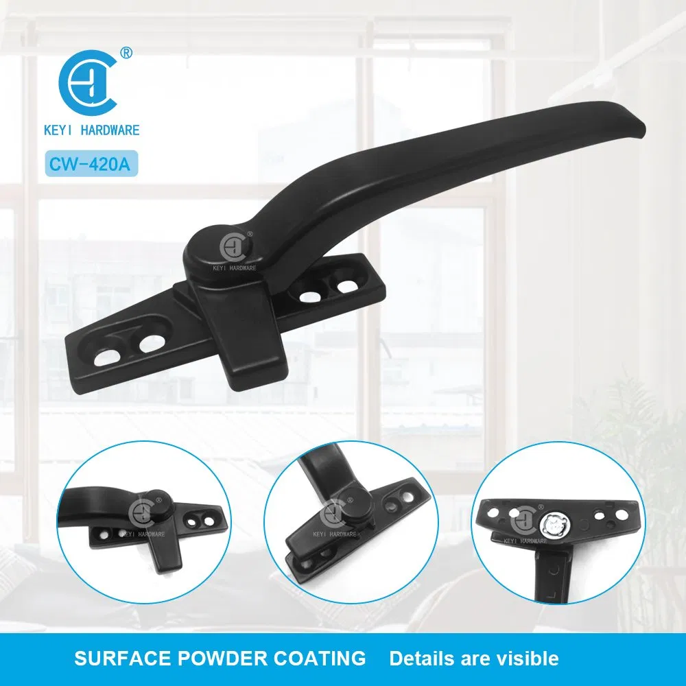 Window Hardware Aluminum Alloy Window Handle Flat Lock Handle