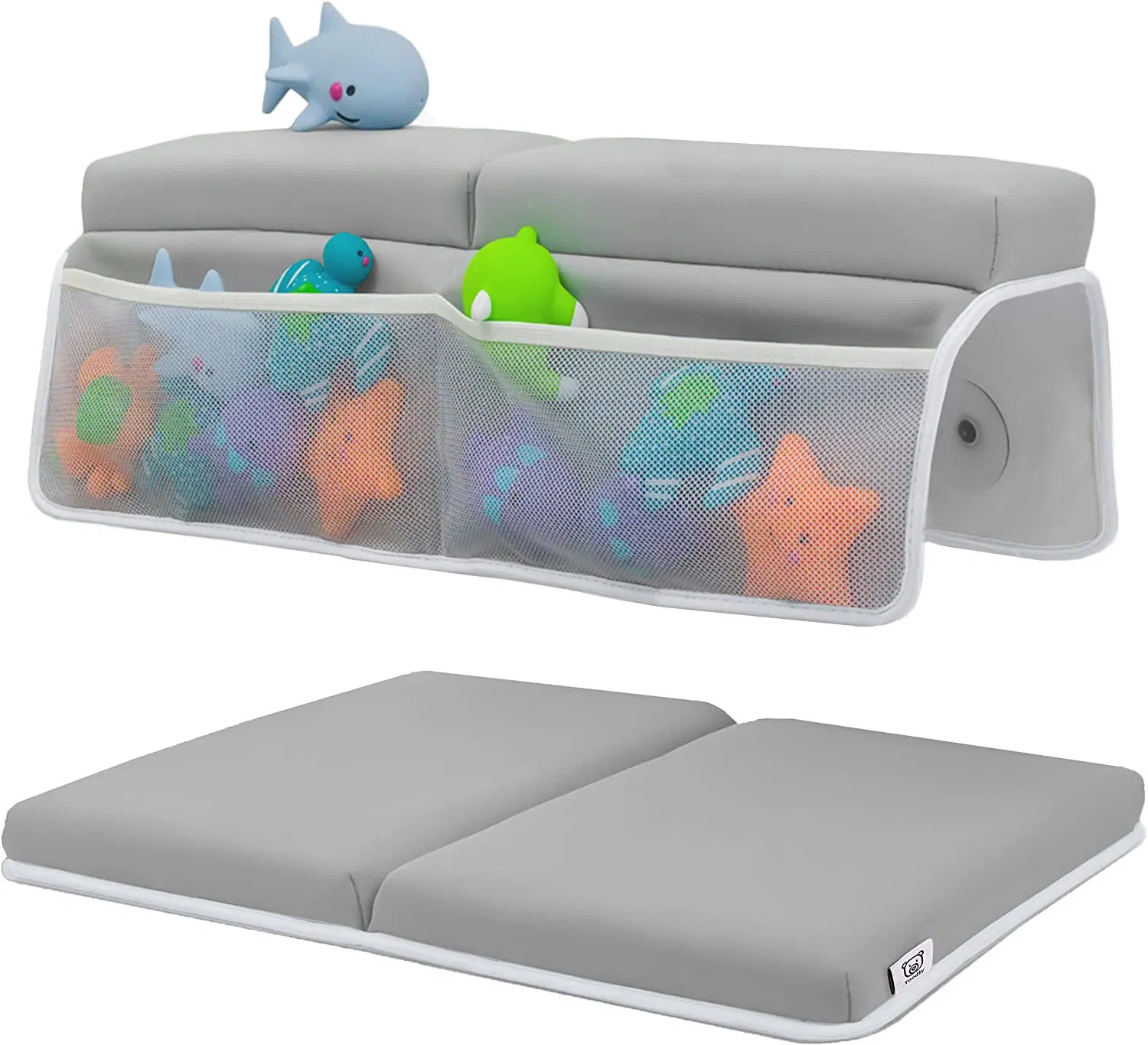 Baby Elbow Rest Pad Set Thickest Bathtub Kneeler Pad Ideal Bath Kneeling Pad Bath Toys Organizer Bath Knee Pad with Memory Foam