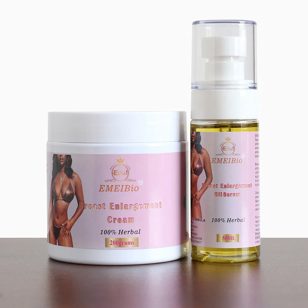 Best 2 in 1 Herbal Organic No Side Effects 100% Effective Women Breast Massage Oil Plus Breast Enhancement Cream