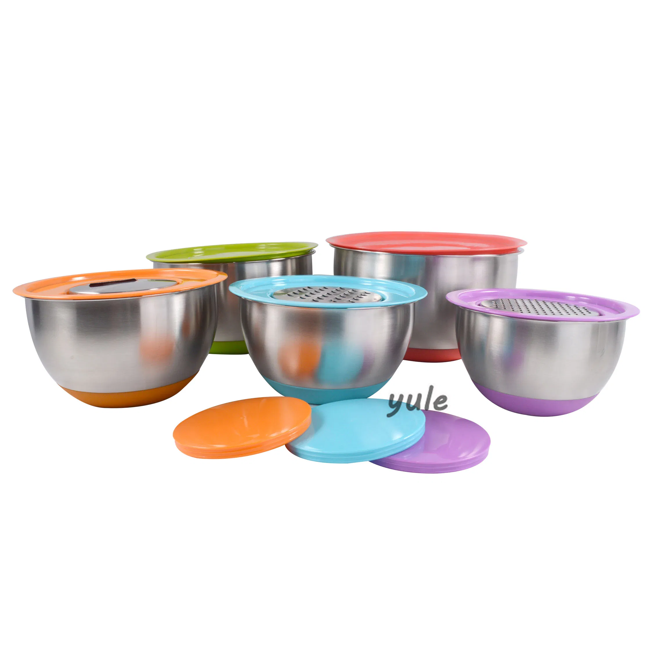 Hot Sale Stainless Steel Salad Bowl with PE Lids