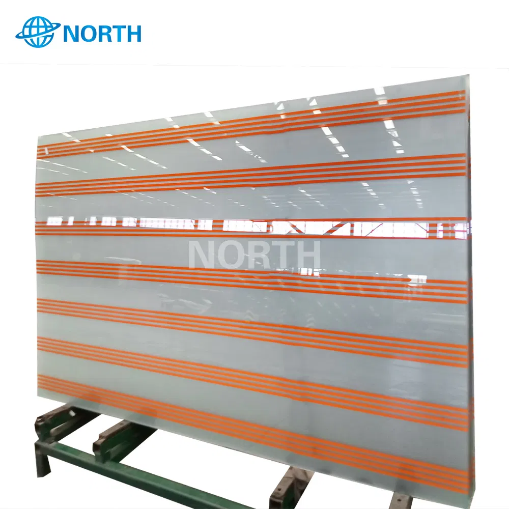 Serigraph Decorative Glass with Red Color