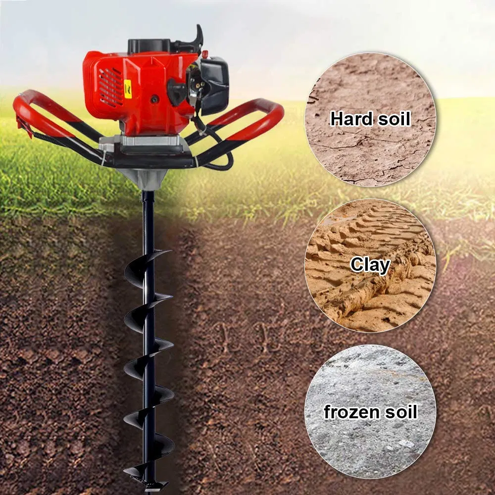 Garden 52cc 2-Stroke Engine Gasoline Ground Earth Auger Drill / Earth Augers / with Double Handle (GD500A)