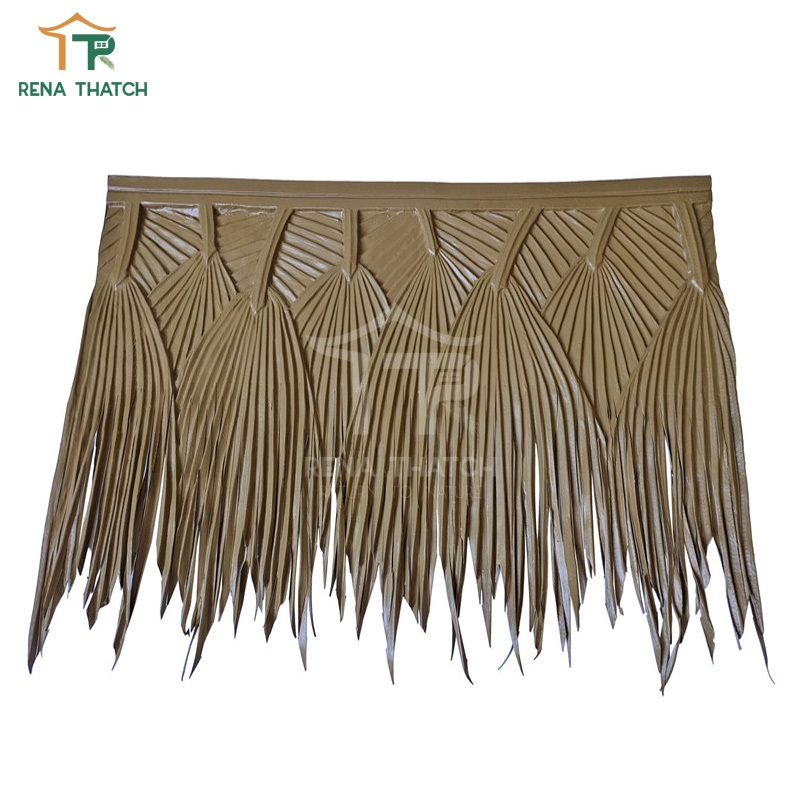 Factory Wholesale Synthetic Palm Palapa Thatch Roof Tile Waterproof Plastic Artificial Palm