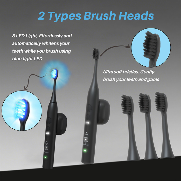 Customizable LED Whitening Electric Toothbrush with 4 Modes