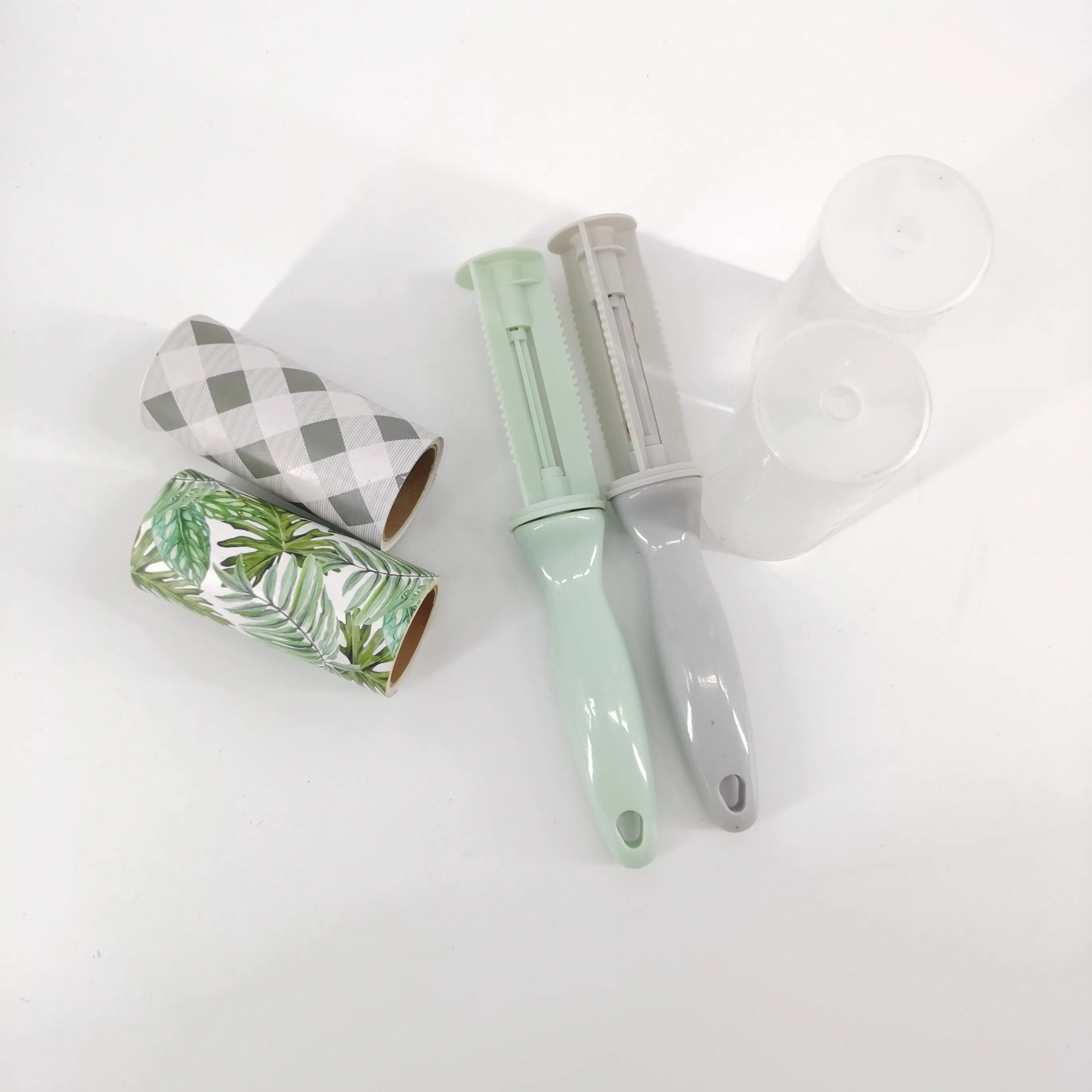 Reusable Manual Plastic Style Household Cleaning Set Sticky Paper Lint Roller for Pet Hair Removal Brush