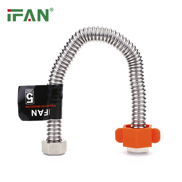 Ifan High Pressure 30-60cm Stainless Steel Braided Hose Flexible ASTM A312 Hose Braided