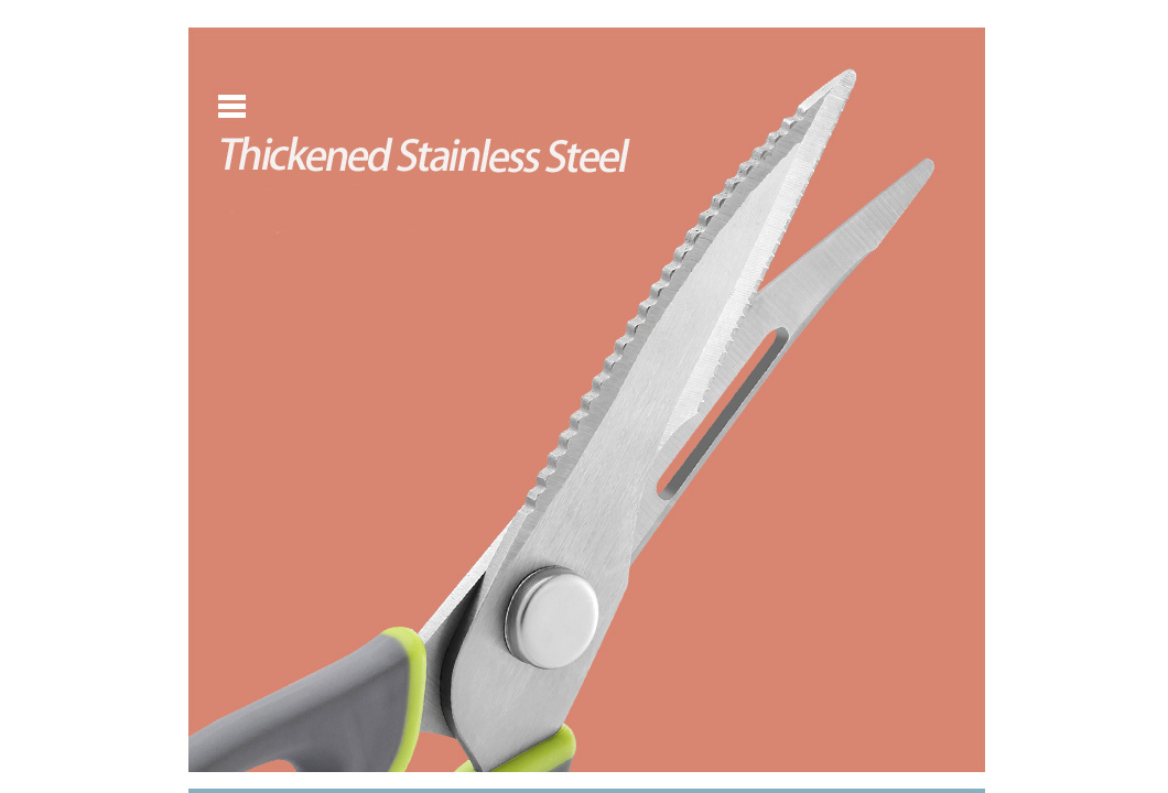 Stainless Steel Kitchen Scissors Kitchen Shears All Purpose Heavy Duty Multipurpose Utility Sharp Scissors for Food, Meat, Poultry, Vegetable Office Scissors
