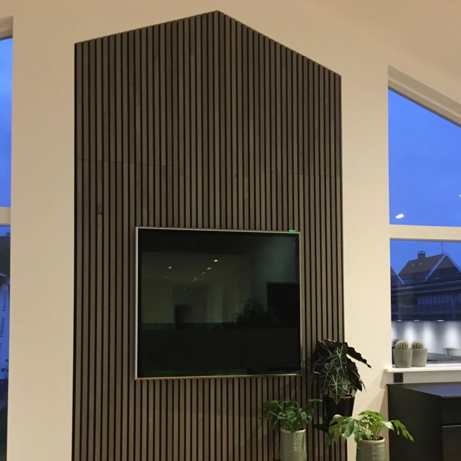 Villa MDF Wood Fiber Acoustic Tile Soundproof Board Slats Laminated Acoustic Panel