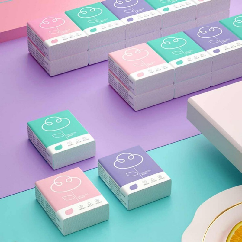 High Quality Custom Packaging 3 Ply Hygienic White Restaurant Pocket Paper Bathroom Facial Pocket Napkins Tissue with Logo