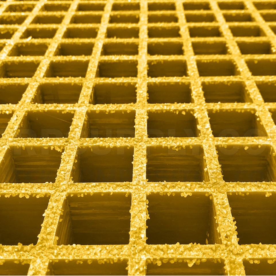 Environmental Protection Gritted 38mm Glassfiber Grating Sheet for Maintenance Walkway