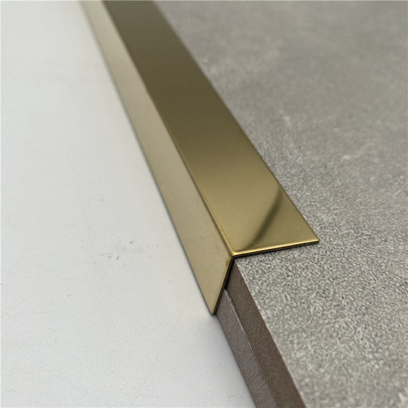 Decorative Color Metal L Shape Stainless Steel Tile Trim for Hotel