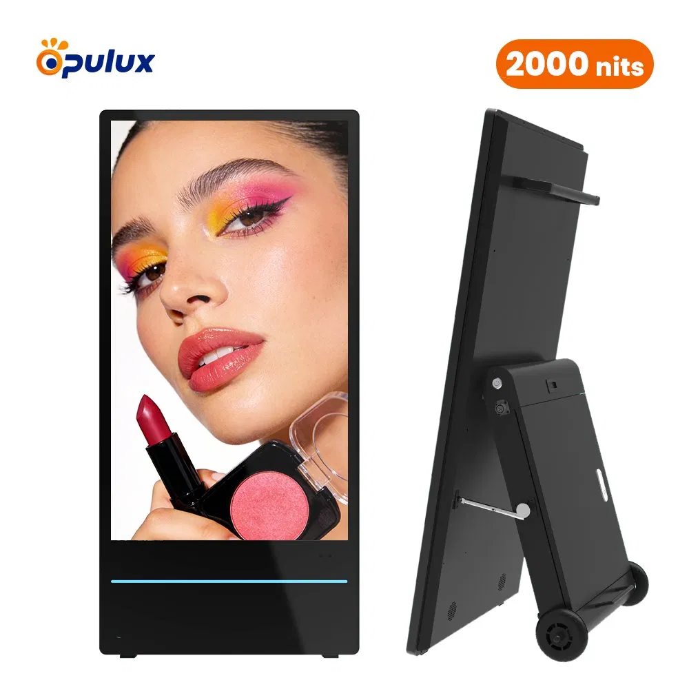 Водонепроницаемый цифровой постер 43-55 дюймов, 1800 нит, с аккумулятором