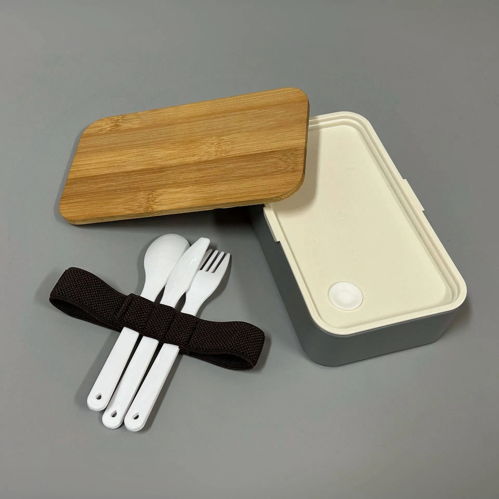 600ml Eco-Friendly Wholesale Bamboo Bento Plastic Lunch Box for Kids and Adults