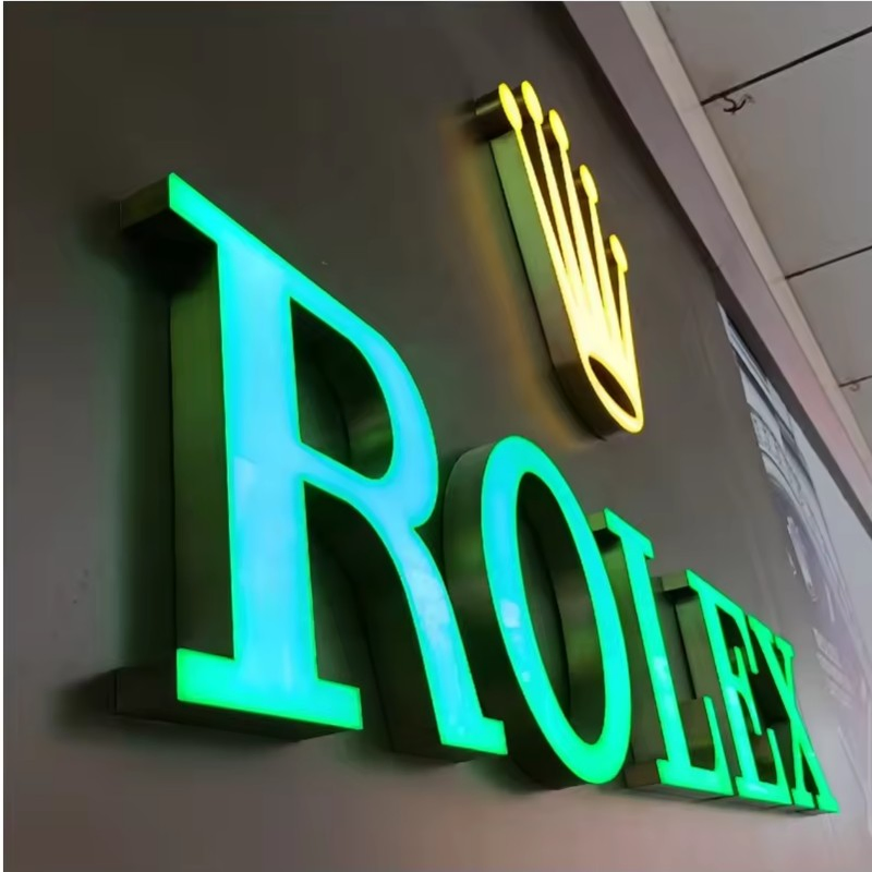 Custom Outdoor Acrylic Sign Channel Letters Business Illuminated Exterior Signs