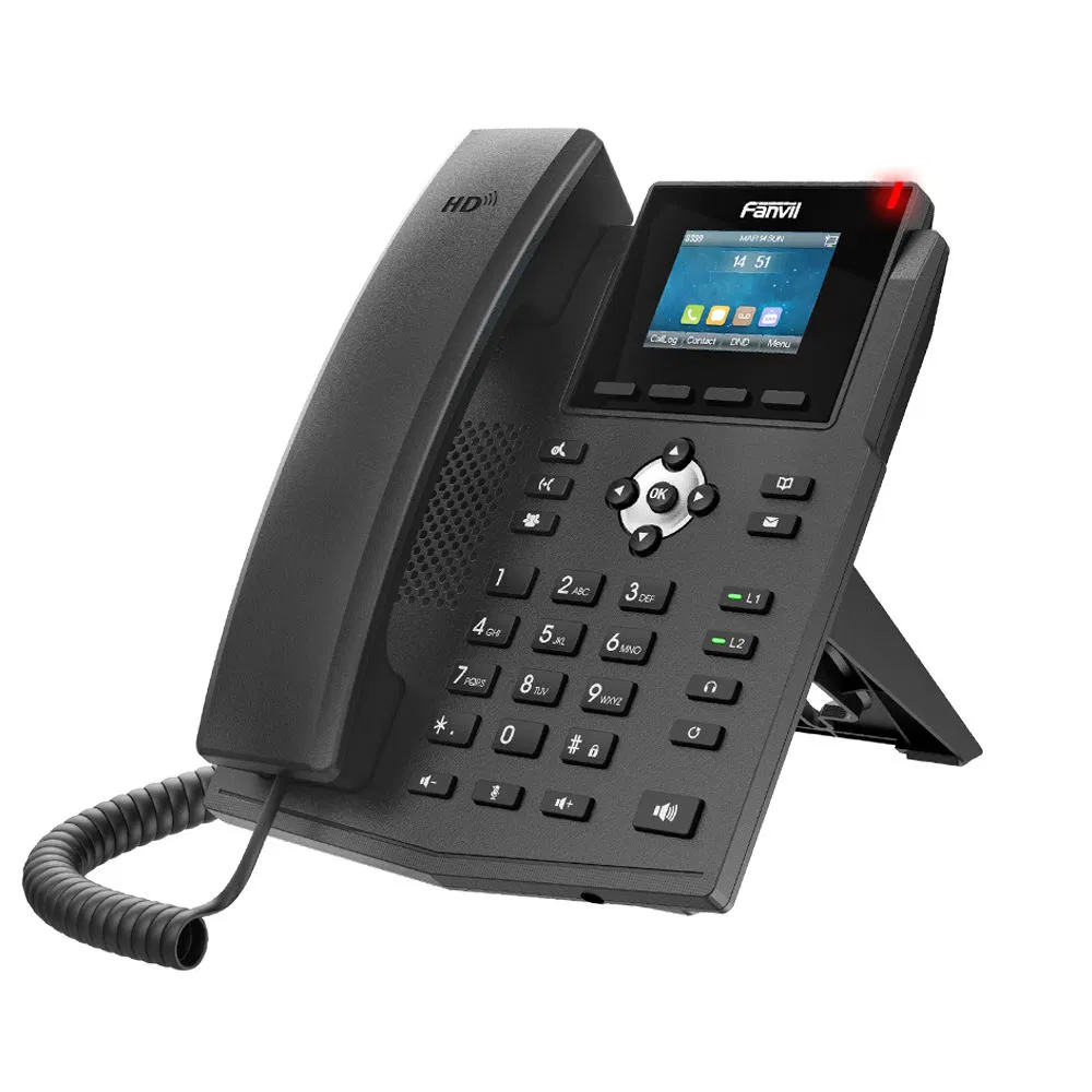 Fanvil X303W WiFi IP Phone, Business VoIP Phone with 4.3-inch LCD, Dual Gigabit Ports, PoE Support, HD Voice, Bluetooth for Office & Home Use