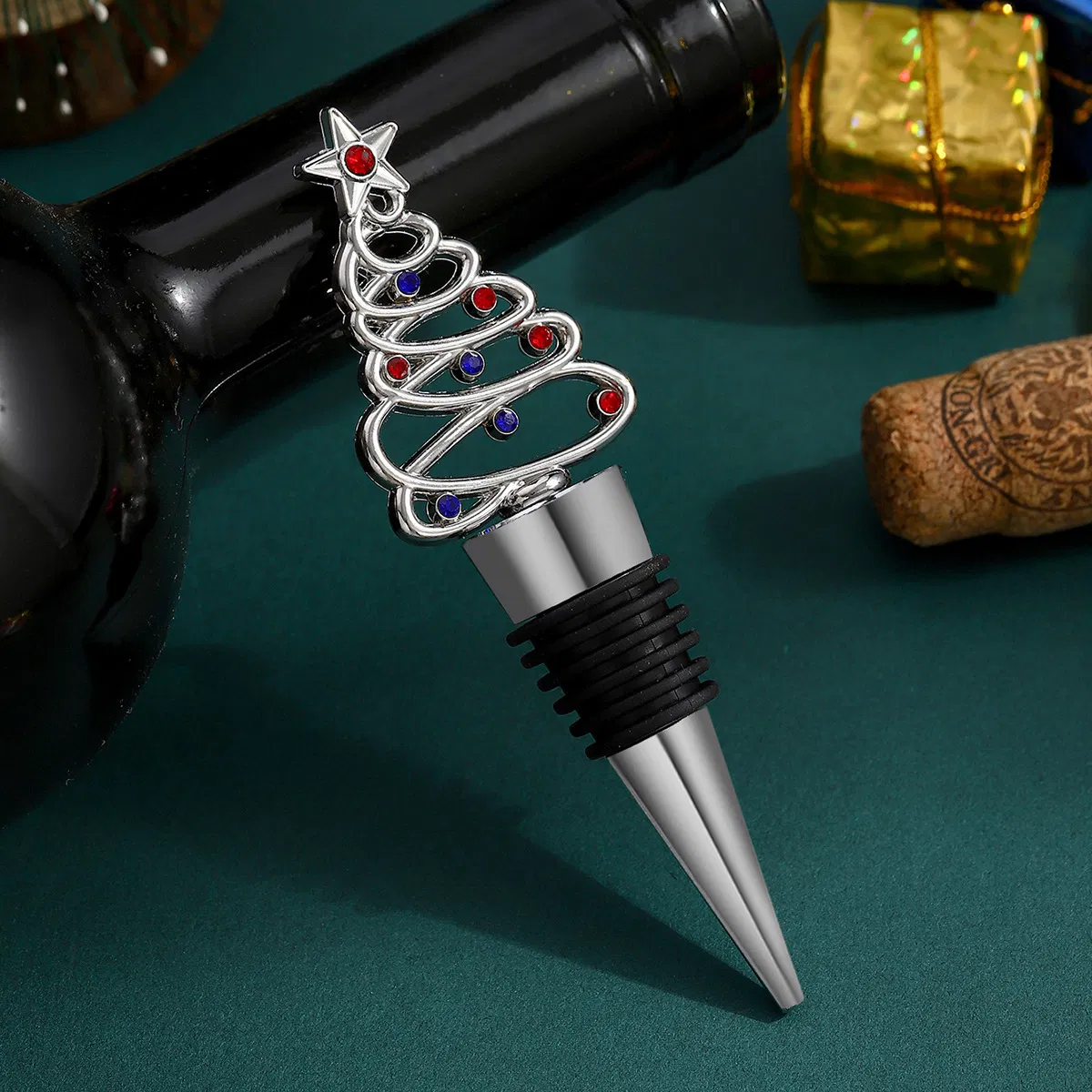 Creative Christmas Tree Wine Stopper Zinc Alloy Wine Preservation Stoppers