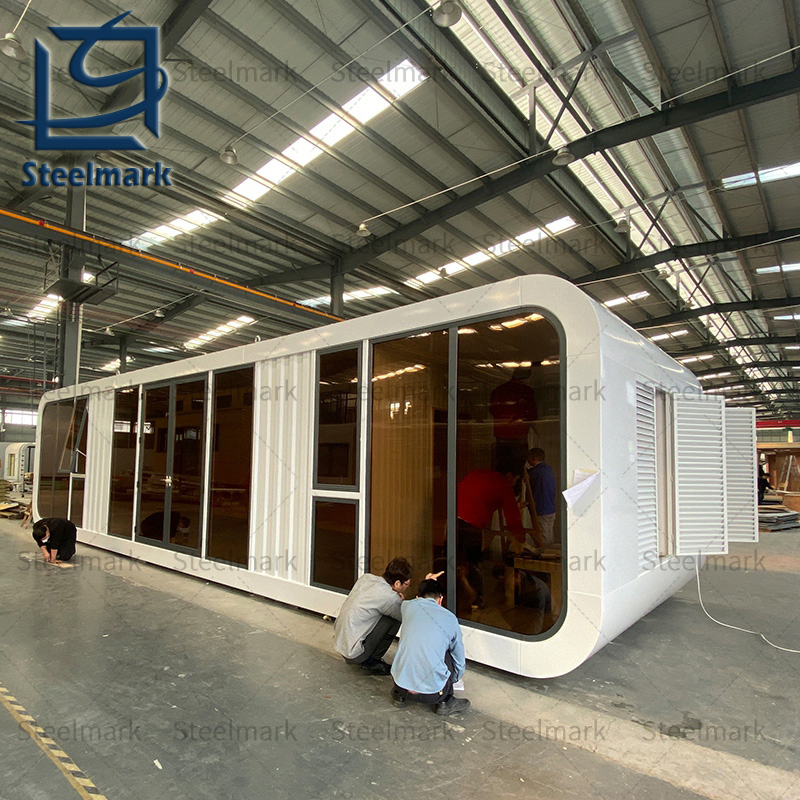 20FT 40FT Mini Prefab Portable Modular Home Sleeping Pod Luxury Modern Residential 1 Bedroom Mobile Apple Cabin