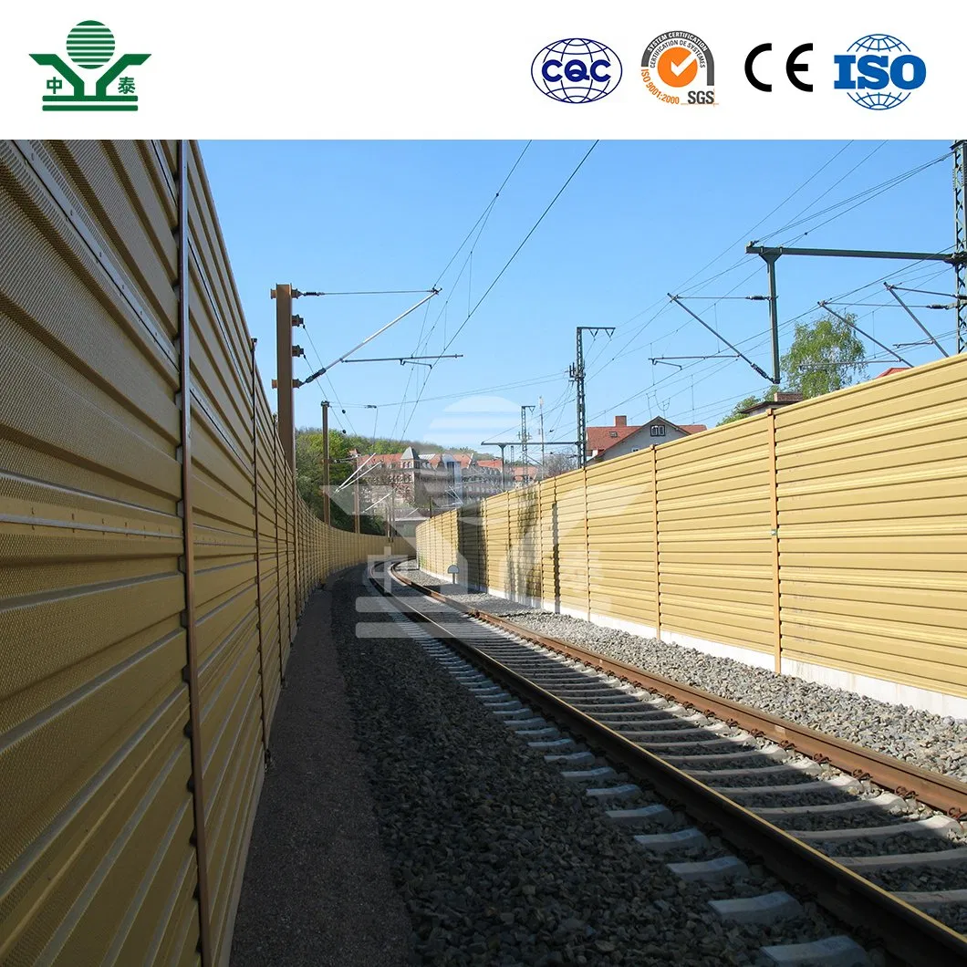 Zhongtai Sonic Sound Barrier China Factory Sheet Echo Barrier 2500*500mm Railway Noise Barrier