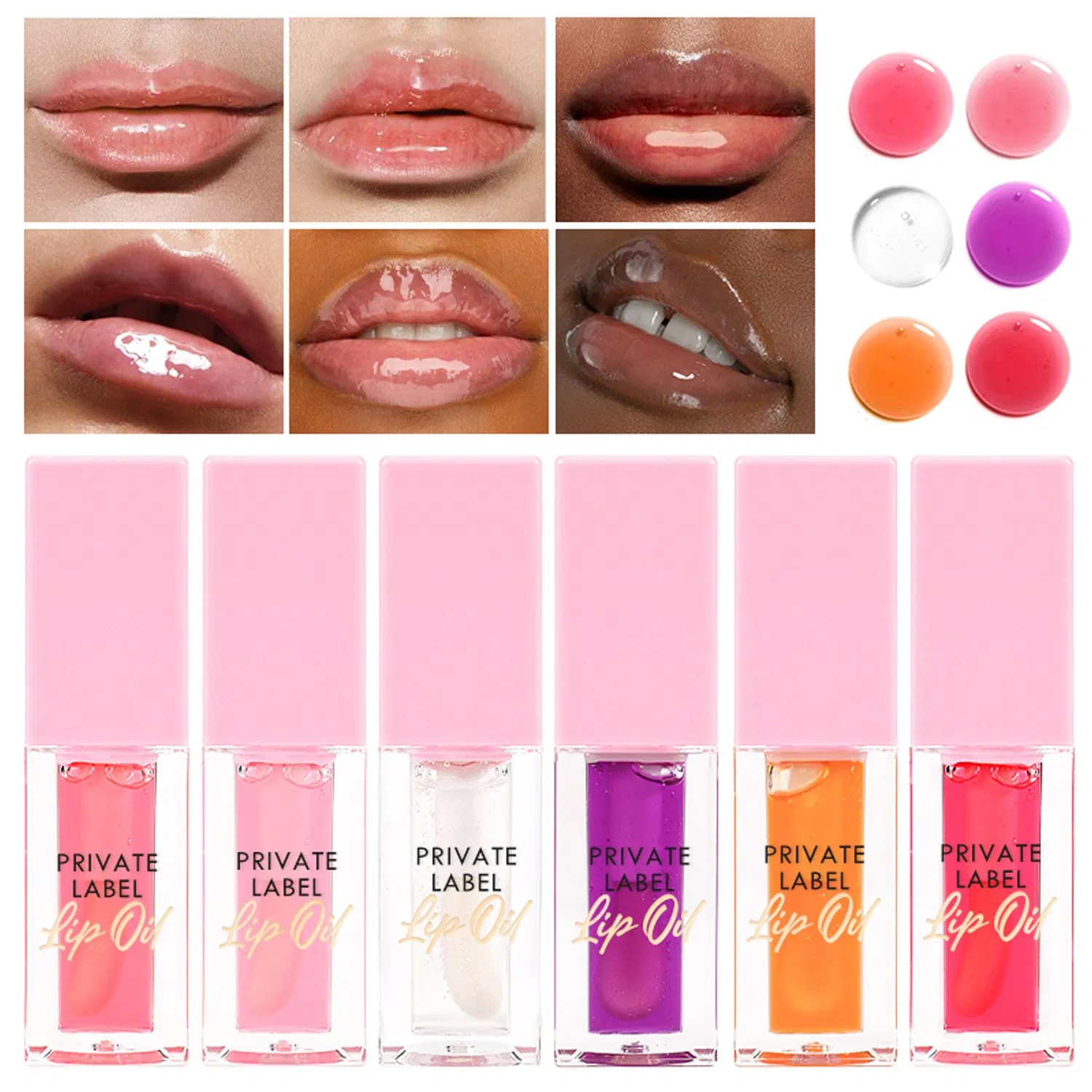 Hot Selling Cosmetics Vegan Cosmetics Private Label Rose Gold Lip Gloss Tubes