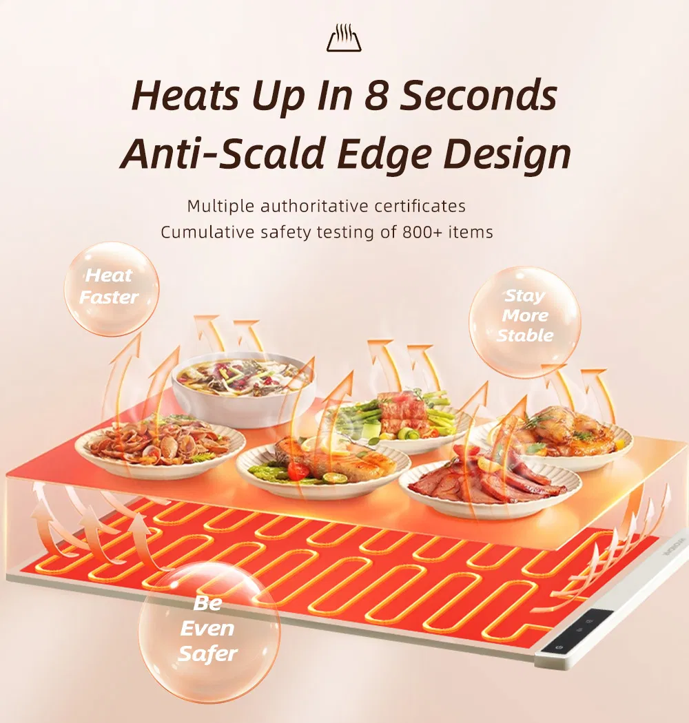 Customizable Silicone Electric Food Warming Mat for Parties