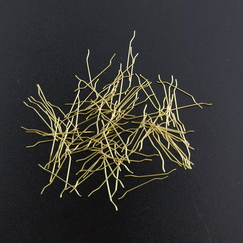0.2*13mm Copper-Coated Waved Type Steel Fiber for Tunnel Shotcrete