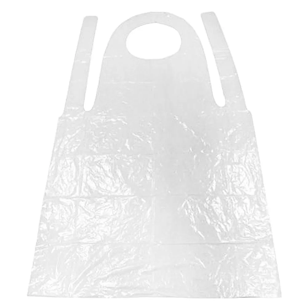 Medmount Disposable Protective HDPE LDPE Odorless Non-Toxic Waterproof PE Apron with/Without Sleeves