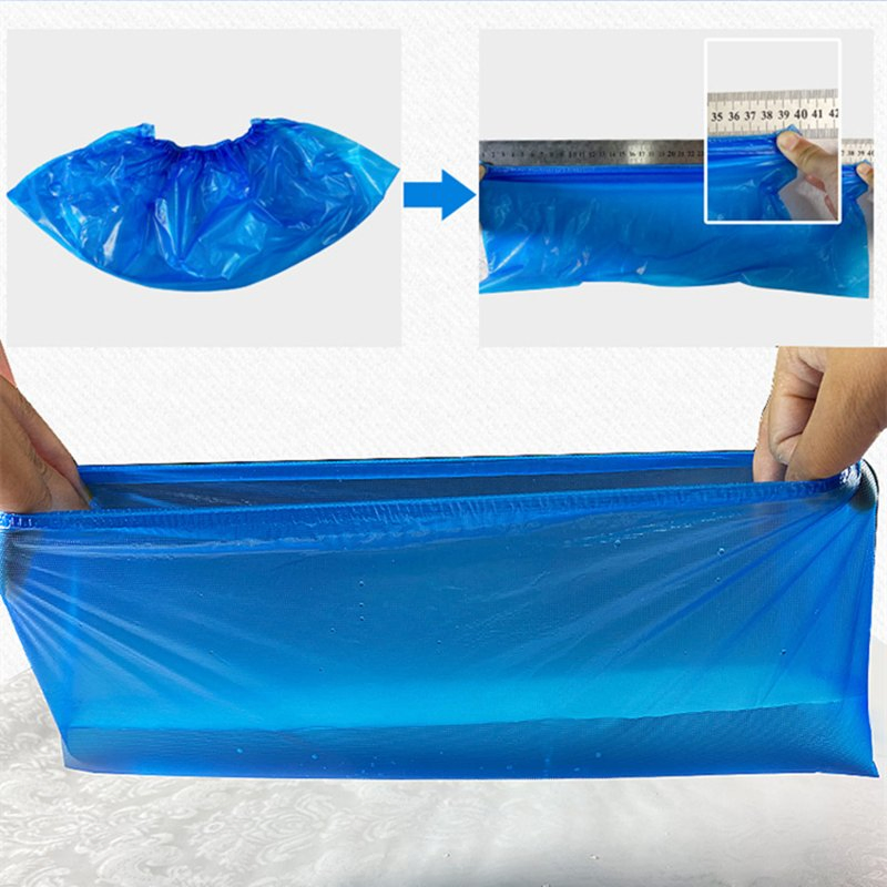Disposable CPE Shoe Cover Cleanroom PE Anti Slip Plastic Waterproof Shoecover
