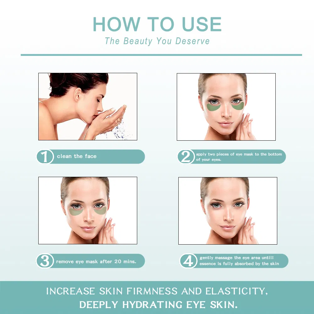 Wholesale Private Label Brightening Anti-Aging Whitening Organic Collagen Hydrating Moisturizing Eye Mask Remove Dark Circles