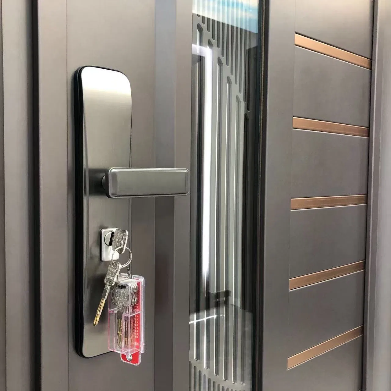 Elegant and Modern Stainless Steel Anti-Theft Entry Door Metal Door