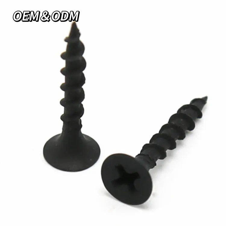 DIN 18182 Bugle Head Coarse Fine Thread Black Grey Phosphate 3.5*25mm Gypsum Board Screw Drywall Screw for Metal and Wood