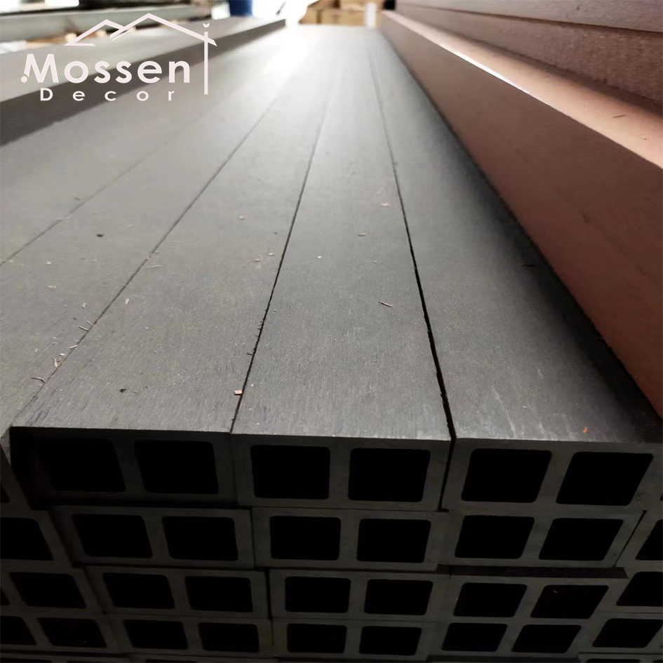 Residential WPC Square Tube Customizable Size Wood Plastic Composite Multi-Color WPC Tube