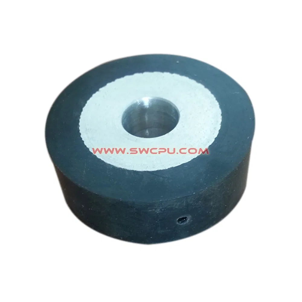 Customized Injection Molding Rubber Roller Pulley with Aluminum Core