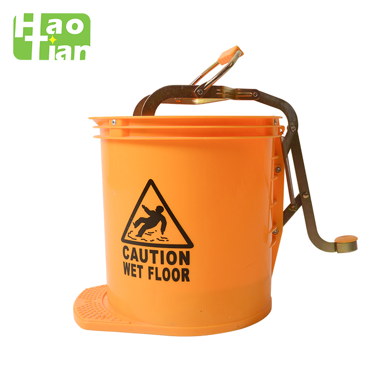 15L Foot Pedal Extracting Bucket Plastic Mop Bucket Wringer Trolley
