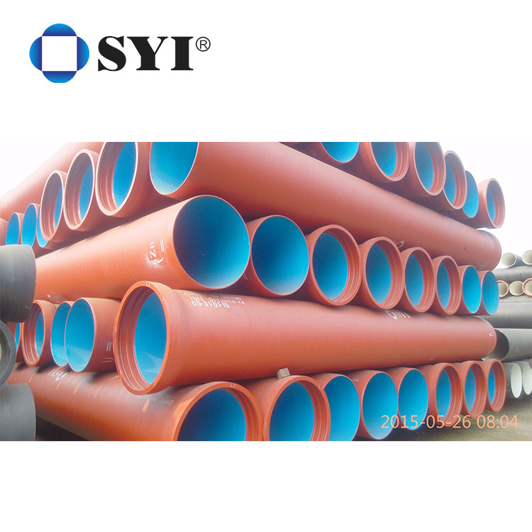 Syi Large Diameter Centrifugal Supply Di Cast Tube K7 K8 K9 K10 K12 K14 Ductile Iron Drainage Pipe