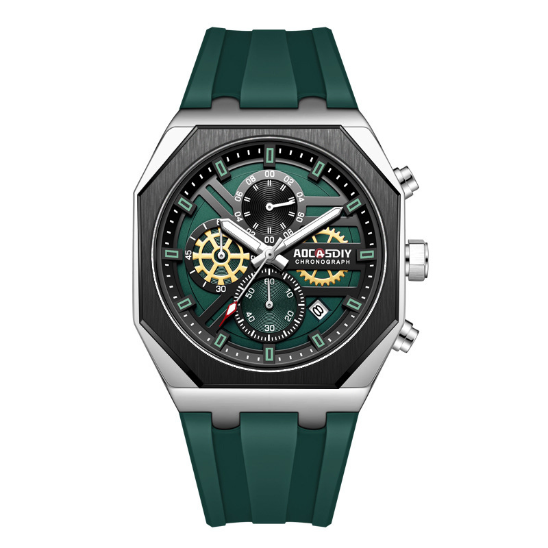 New Men's Sports Multifunctional Quartz Watch Waterproof Luminous Wristwatch