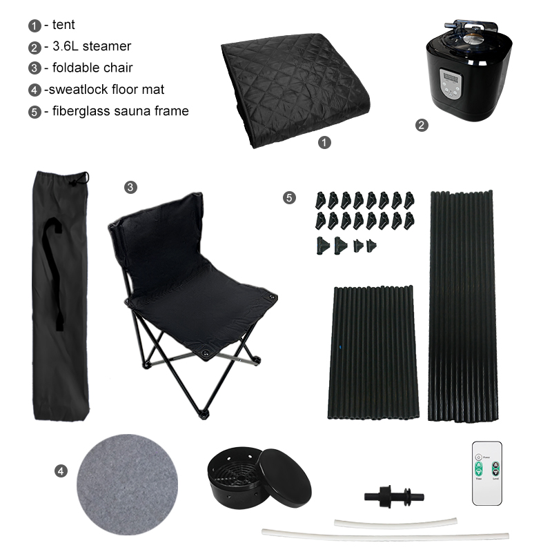 Raysen 3.6L Wet Sauna Tent Portable Steam Sauna at Home