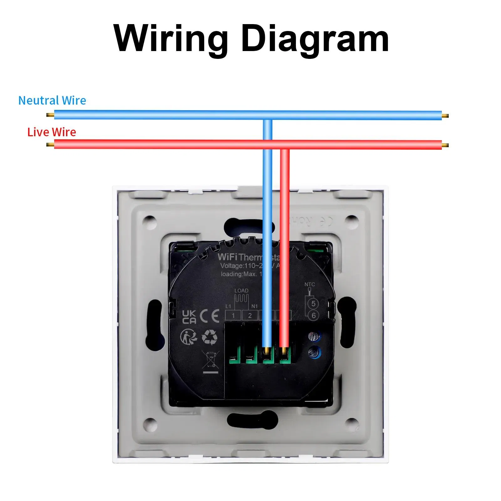 Bingoelec WiFi Smart Thermostat Electric Underfloor Water Heater Switch