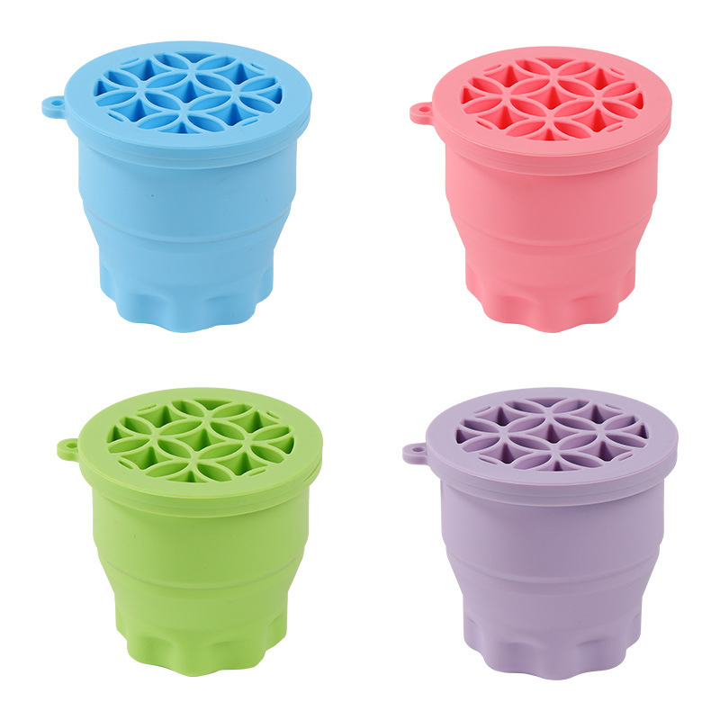 Silicone Makeup Tool Storage & Cleaning Brush Cup