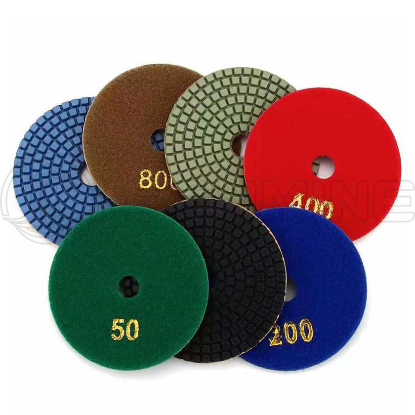 Diamond Wet Fiber Ceramic Polishing Pad Hardware Abrasive Tools for Granite Marble Stone Wood Machine Diamond Polishing Pad