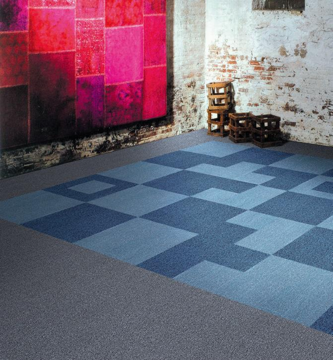SGS Factory Commercial Office Use Anti-Slip Non-Foul PP Bitumen Carpet Tile Floor