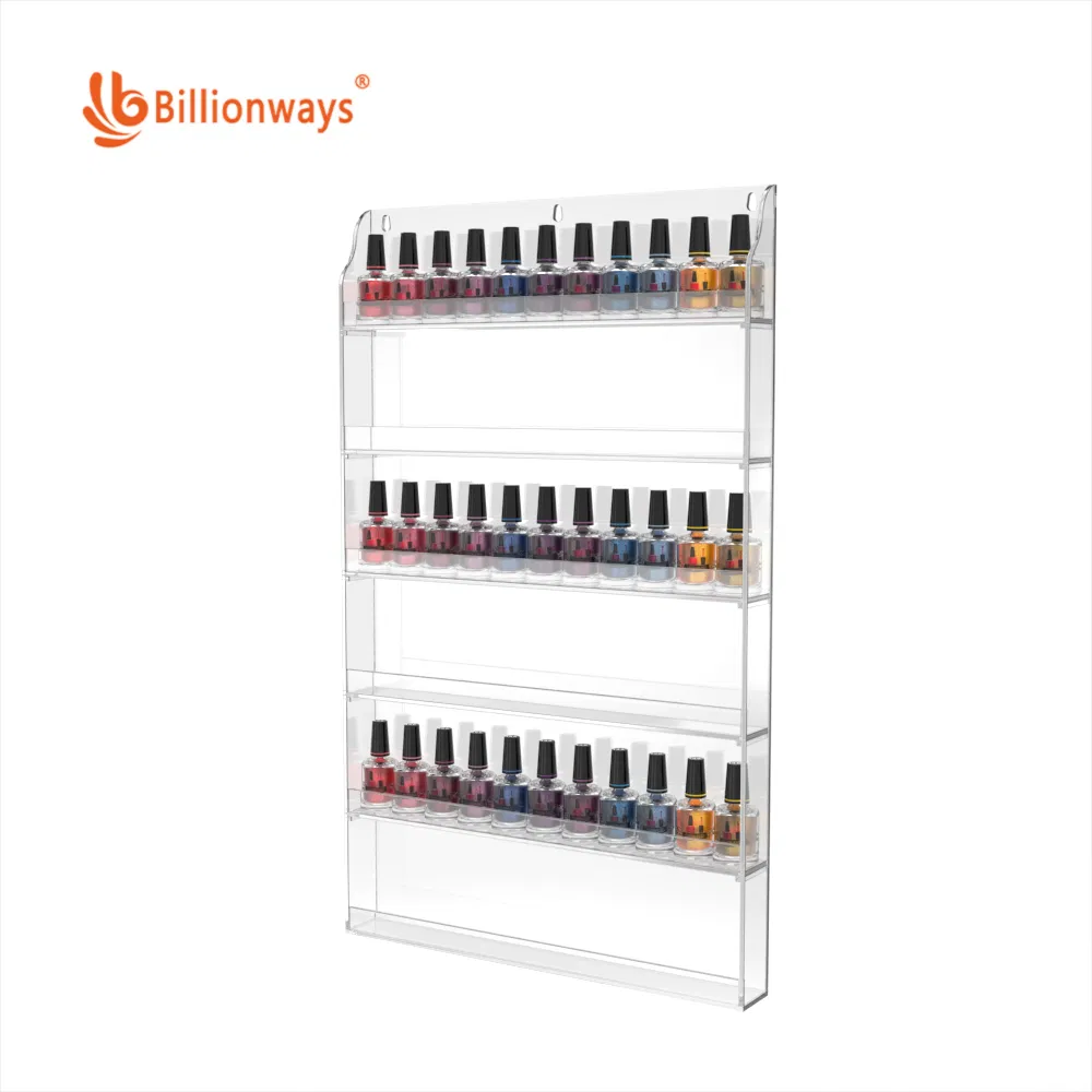 Stylish Nail Polish Acrylic Display Rack - Perfect for Fashion Enthusiasts