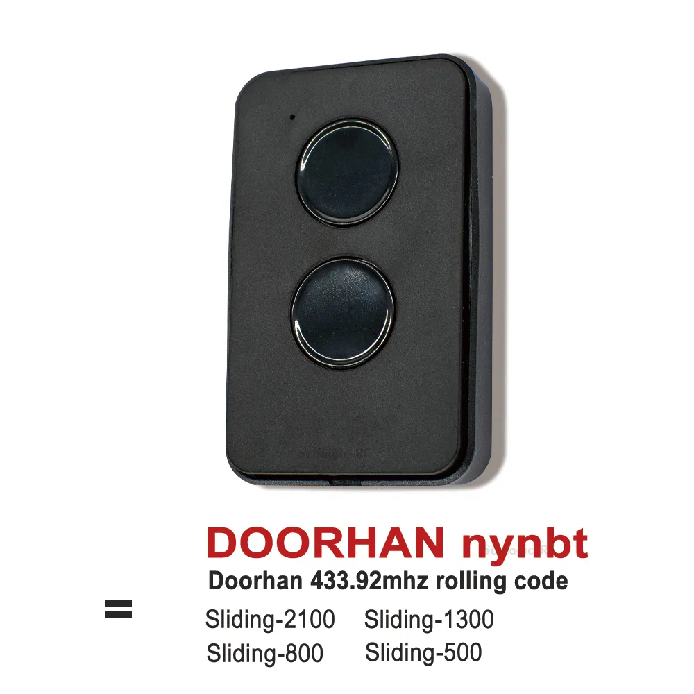 Gate Control Compatible with Doorhan Transmitter 2 Button with Spare Battery Garage Remote Control 433MHz Rolling Code