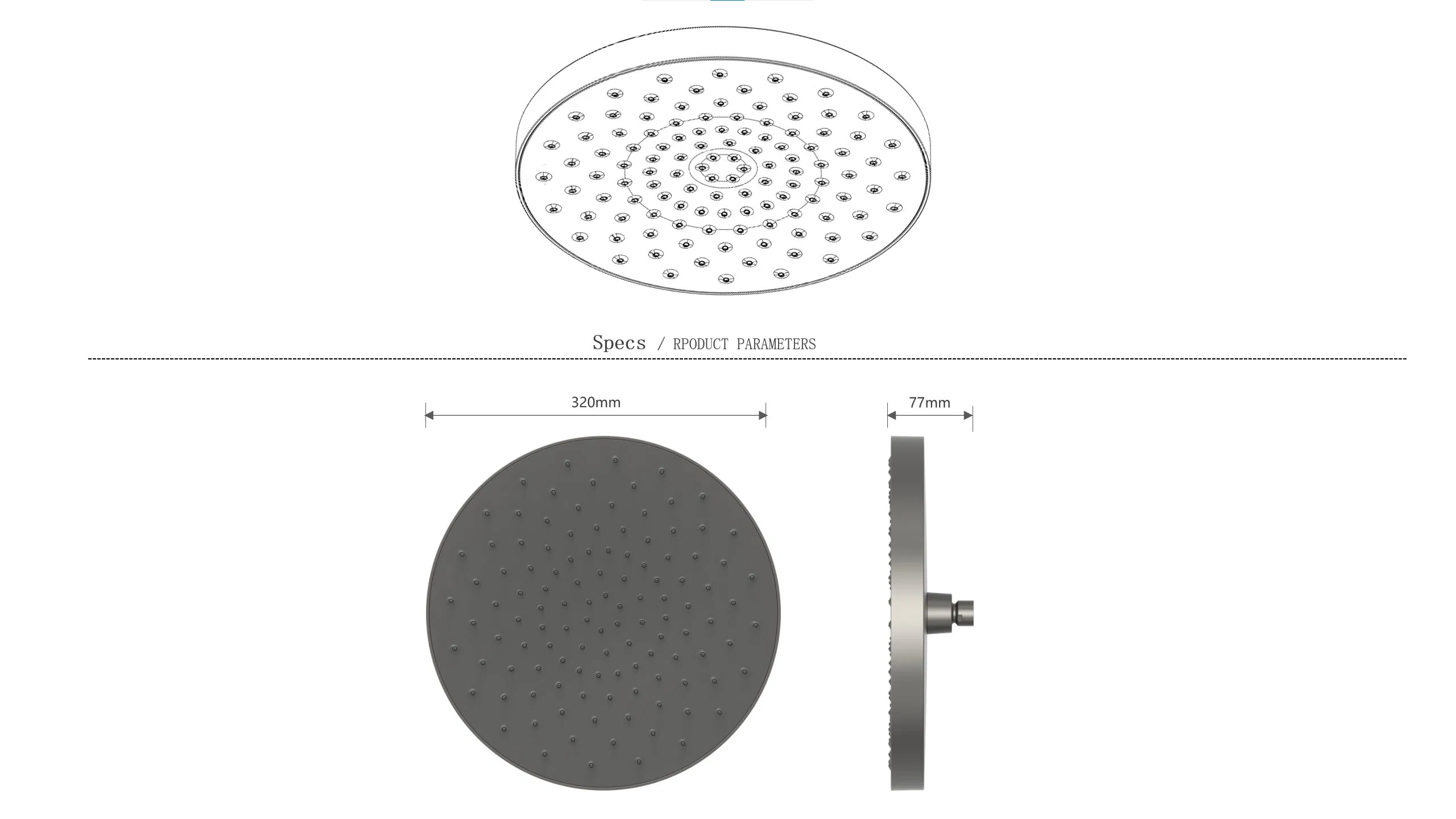 Iris Tech Starry Sky Shower Panel with Auto-Pressure Nozzles