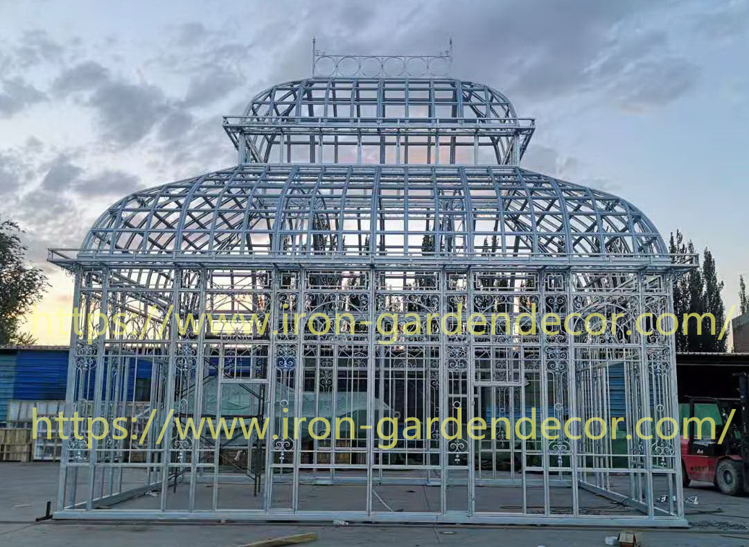 Large Metal Glasshouses Gazebo Garden Yard Decoration