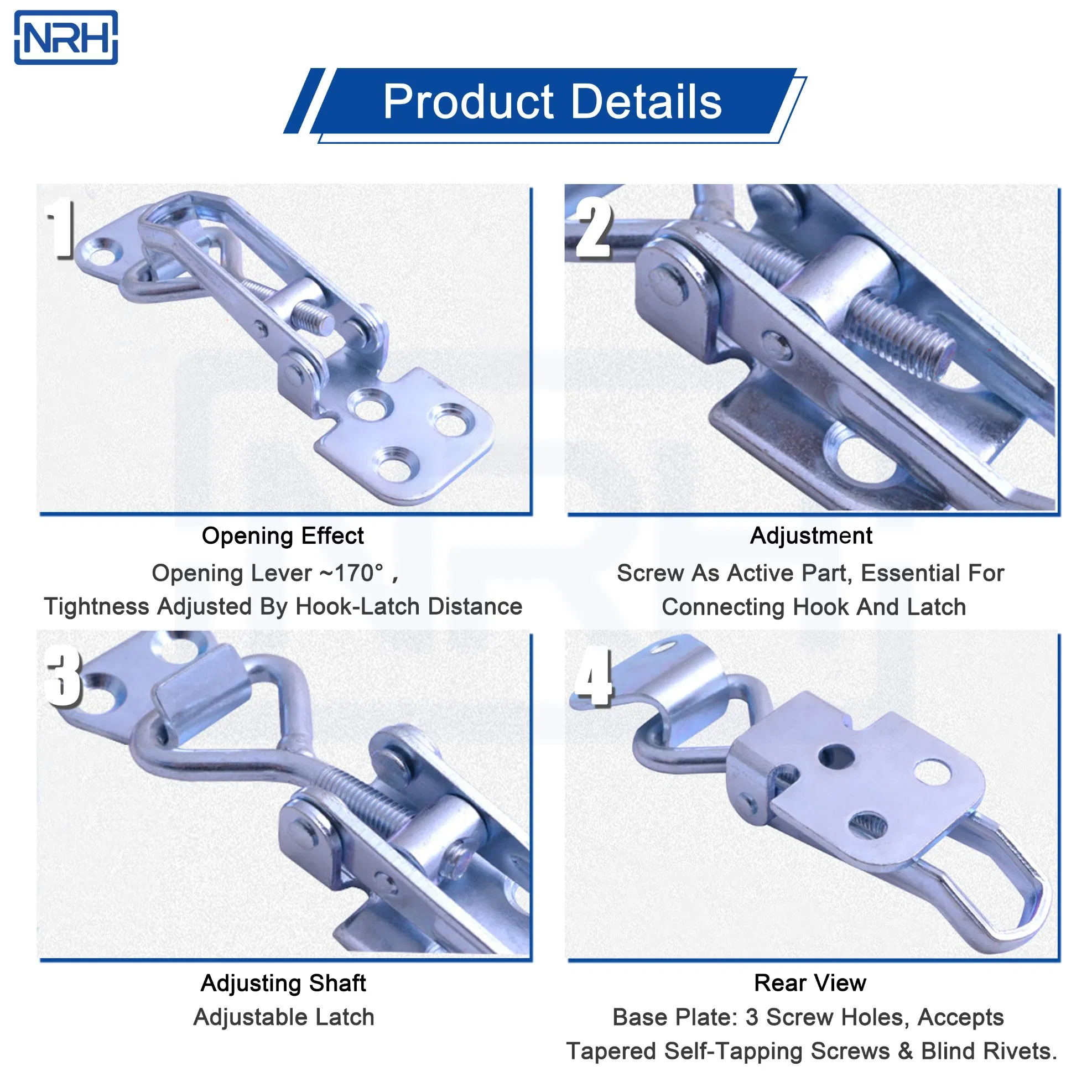 Nrh5607 Adjustable Toggle Latch Fastener Toggle Latch Catch Hasp Lock